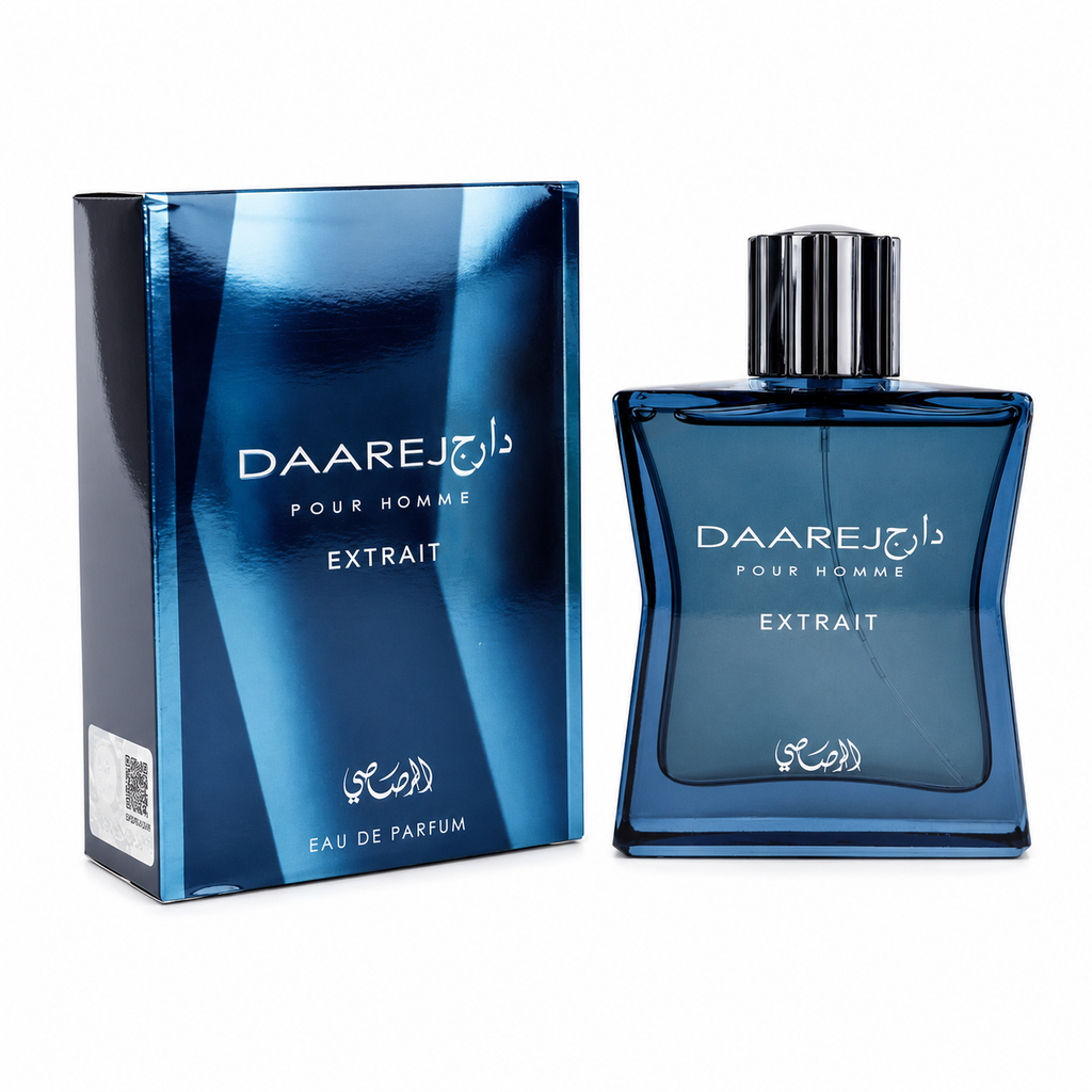 عطر دارج اكسترا الرصاصي - صورة ثانية 100مل - Rasasi Daarej Extrait Parfum bottle Egypt | NASMAT