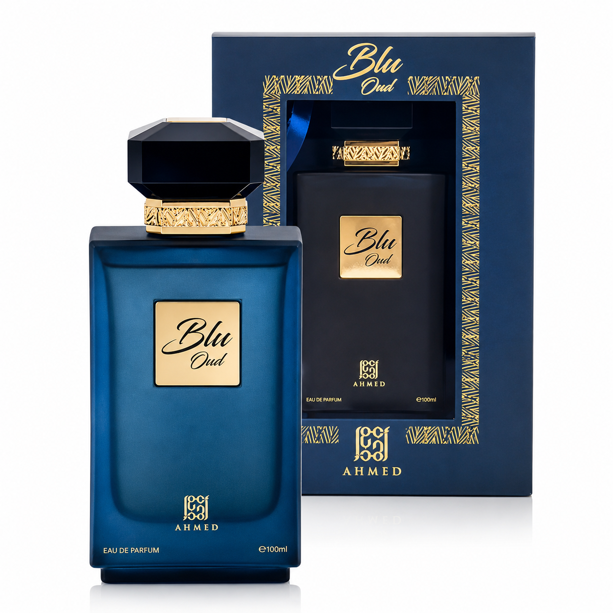 عطر بلو عود أحمد المغربي للرجال 100مل جلد عود فاخر - Ahmed Al Maghribi Blu Oud EDP Men 100ml Egypt | NASMAT