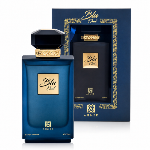 عطر بلو عود أحمد المغربي للرجال 100مل جلد عود فاخر - Ahmed Al Maghribi Blu Oud EDP Men 100ml Egypt | NASMAT
