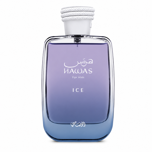 Perfume bottle labeled 'Hawas for Him Ice'